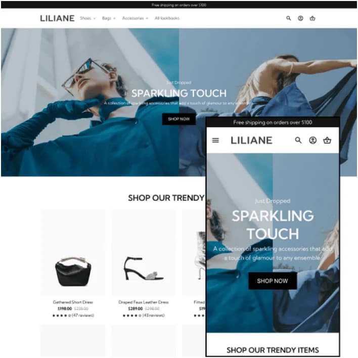 Fashion accessories store template