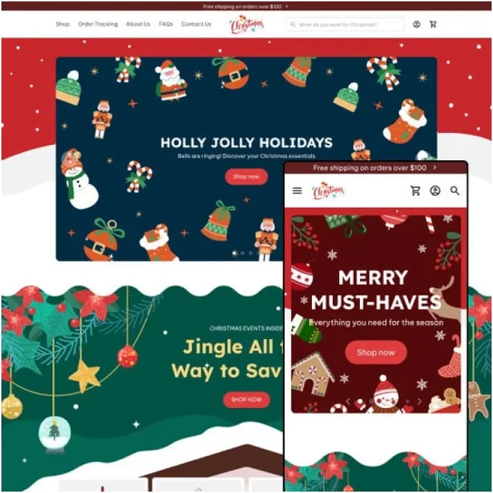 Seasonal decor store template